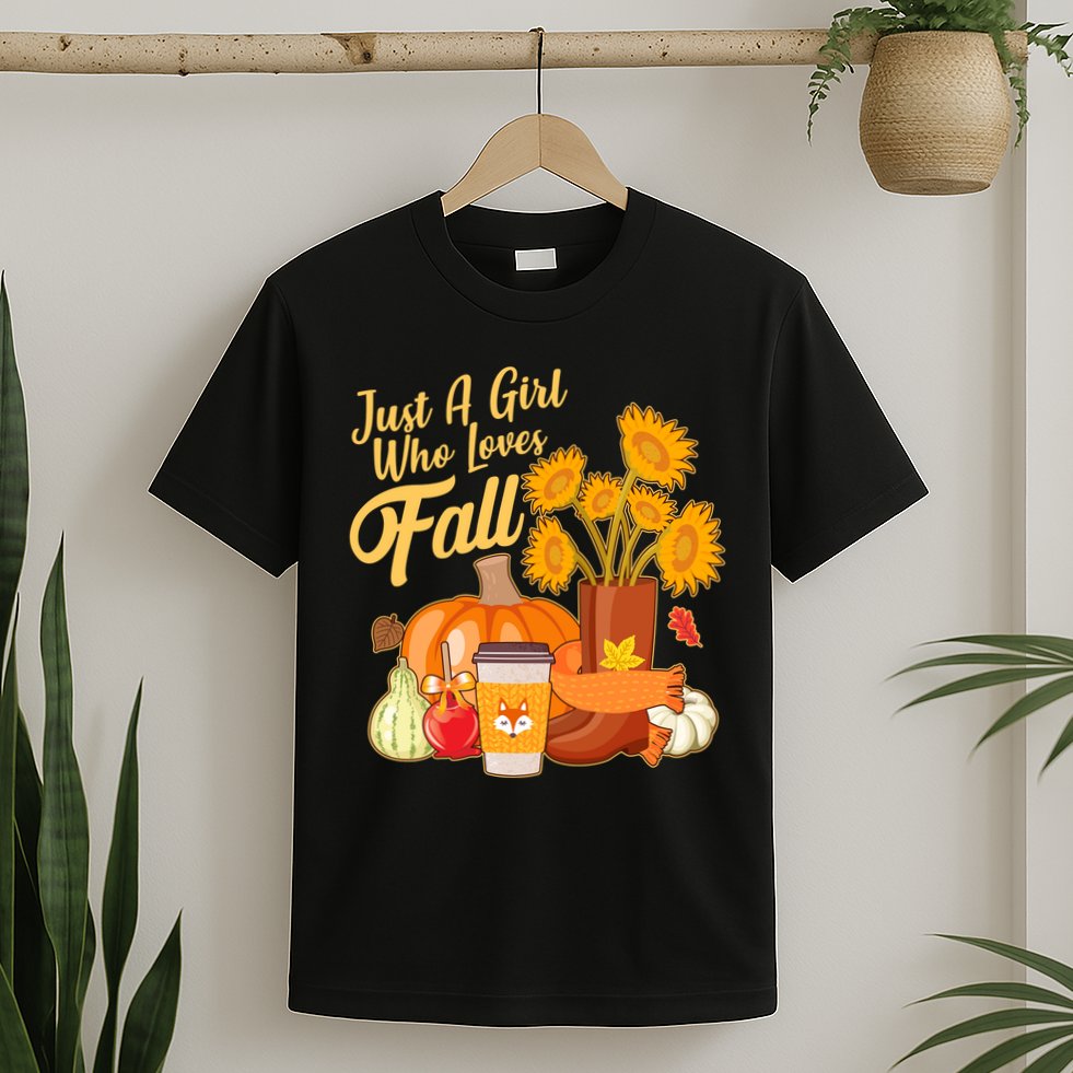 Just A Girl Who Loves Fall Autumn Lover T-Shirt