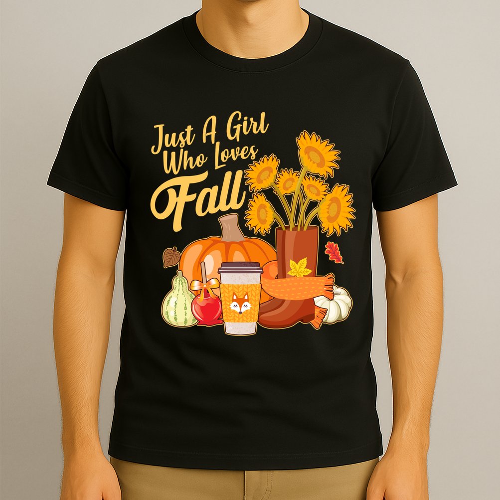 Just A Girl Who Loves Fall Autumn Lover T-Shirt