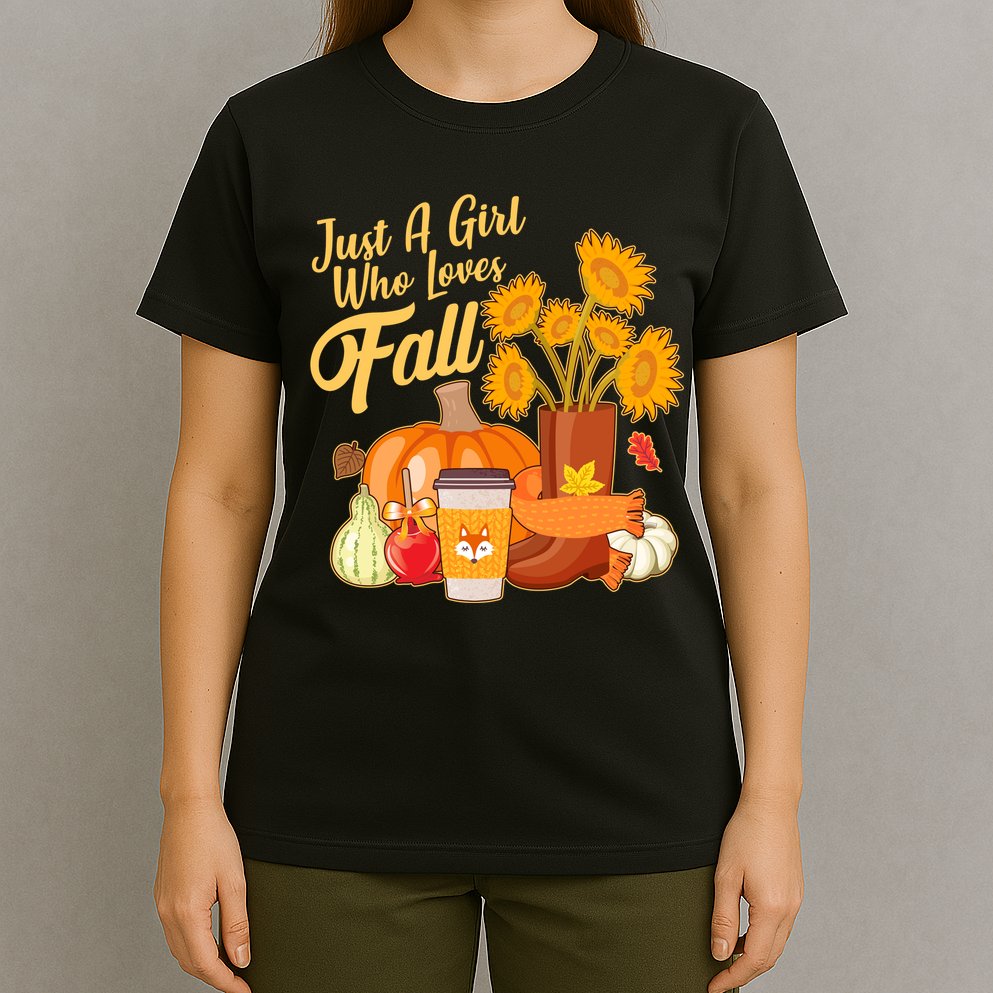 Just A Girl Who Loves Fall Autumn Lover T-Shirt