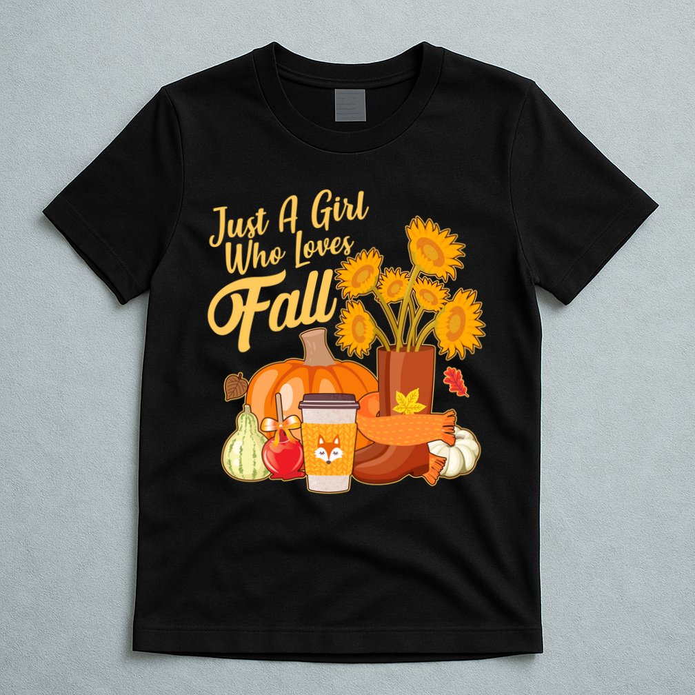 Just A Girl Who Loves Fall Autumn Lover T-Shirt