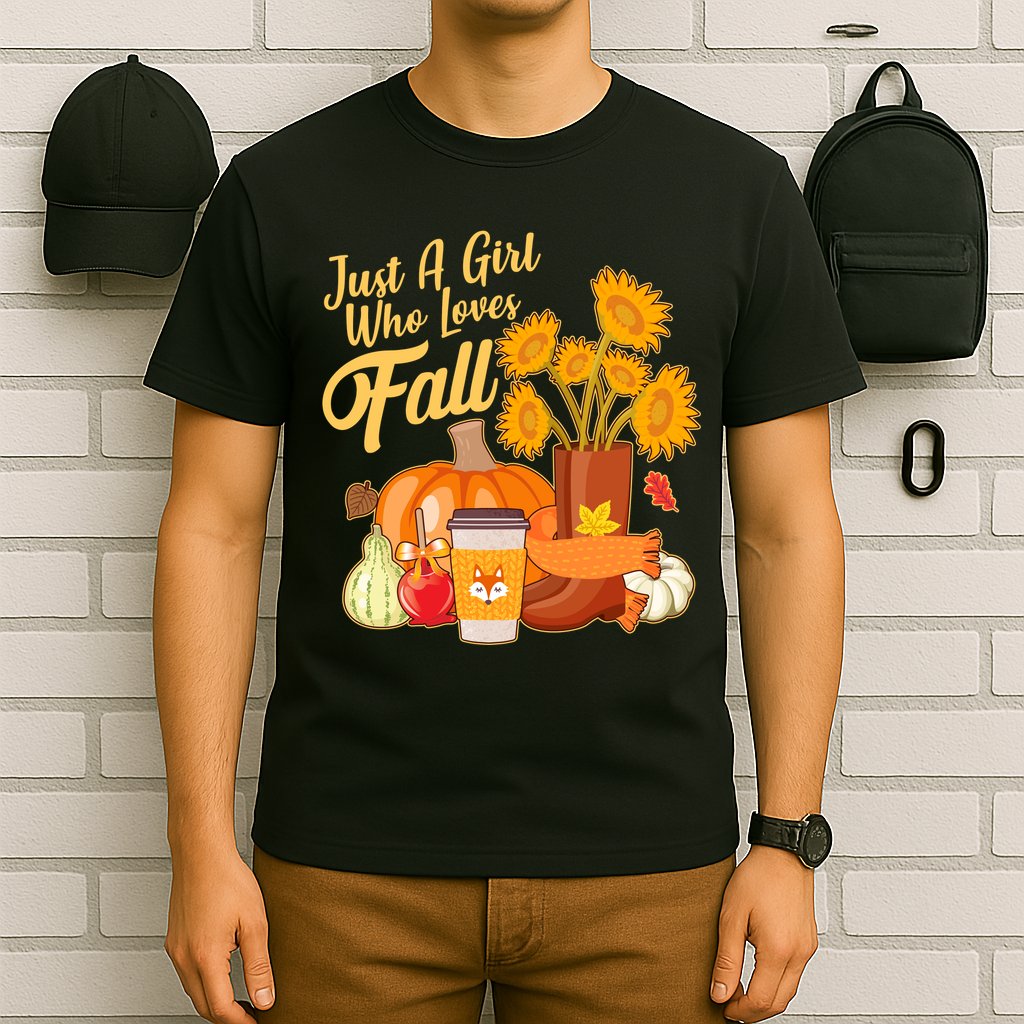 Just A Girl Who Loves Fall Autumn Lover T-Shirt