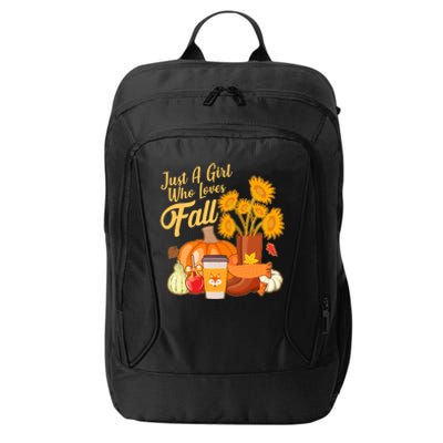 Just A Girl Who Loves Fall Autumn Lover City Backpack