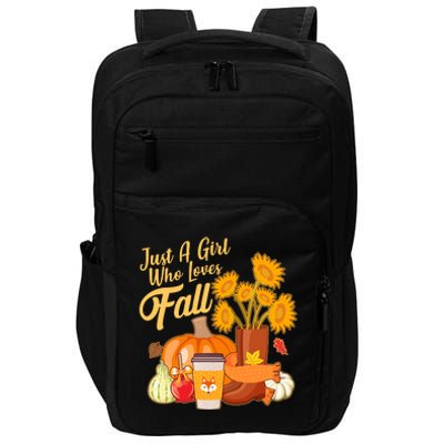 Just A Girl Who Loves Fall Autumn Lover Impact Tech Backpack