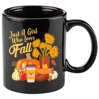 Just A Girl Who Loves Fall Autumn Lover 11oz C Handle Ceramic Mug