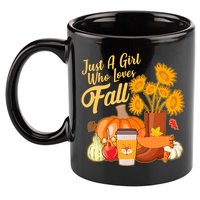Just A Girl Who Loves Fall Autumn Lover 11oz C Handle Ceramic Mug