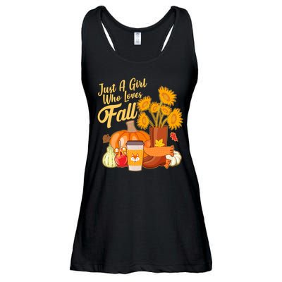 Just A Girl Who Loves Fall Autumn Lover Ladies Essential Flowy Tank