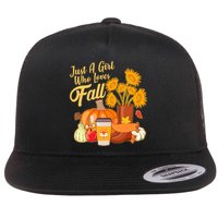Just A Girl Who Loves Fall Autumn Lover Flatbill Hat