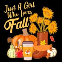 Just A Girl Who Loves Fall Autumn Lover Flatbill Hat