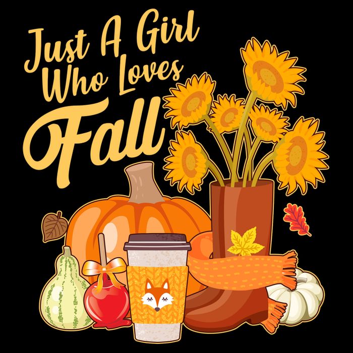 Just A Girl Who Loves Fall Autumn Lover Flatbill Hat