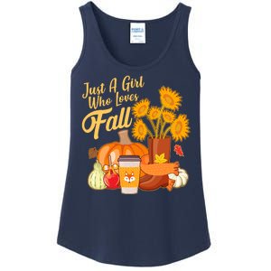 Just A Girl Who Loves Fall Autumn Lover Ladies Essential Tank