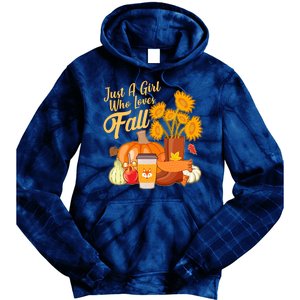 Just A Girl Who Loves Fall Autumn Lover Tie Dye Hoodie