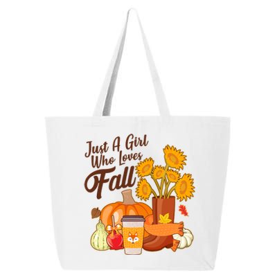 Just A Girl Who Loves Fall Autumn Lover 25L Jumbo Tote