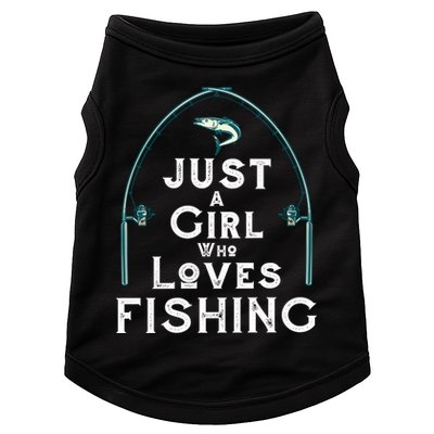 Just A Girl Who Loves Fishing Doggie Tank