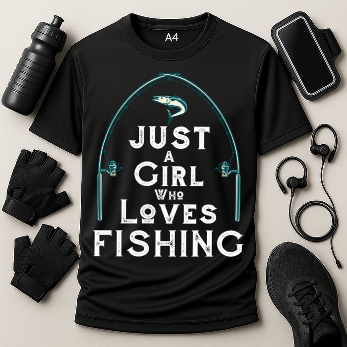 Just A Girl Who Loves Fishing Performance Shirt