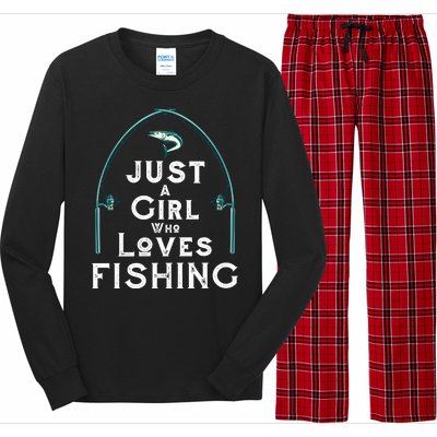 Just A Girl Who Loves Fishing Long Sleeve Pajama Set