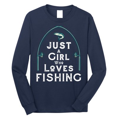 Just A Girl Who Loves Fishing Long Sleeve Shirt