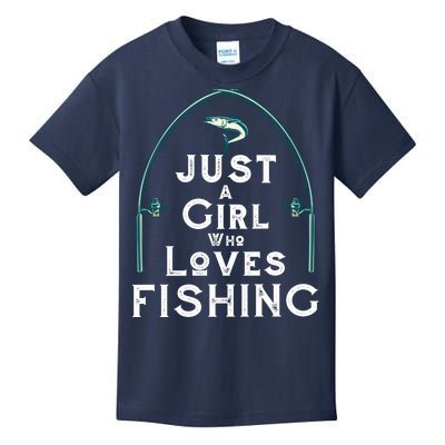 Just A Girl Who Loves Fishing Kids T-Shirt