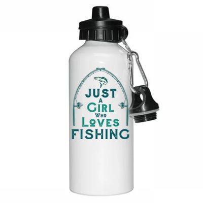 Just A Girl Who Loves Fishing Aluminum Water Bottle