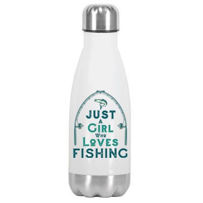 Just A Girl Who Loves Fishing Stainless Steel Insulated Water Bottle