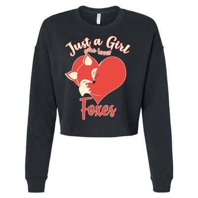 Just A Girl Who Loves Foxes Cropped Pullover Crew