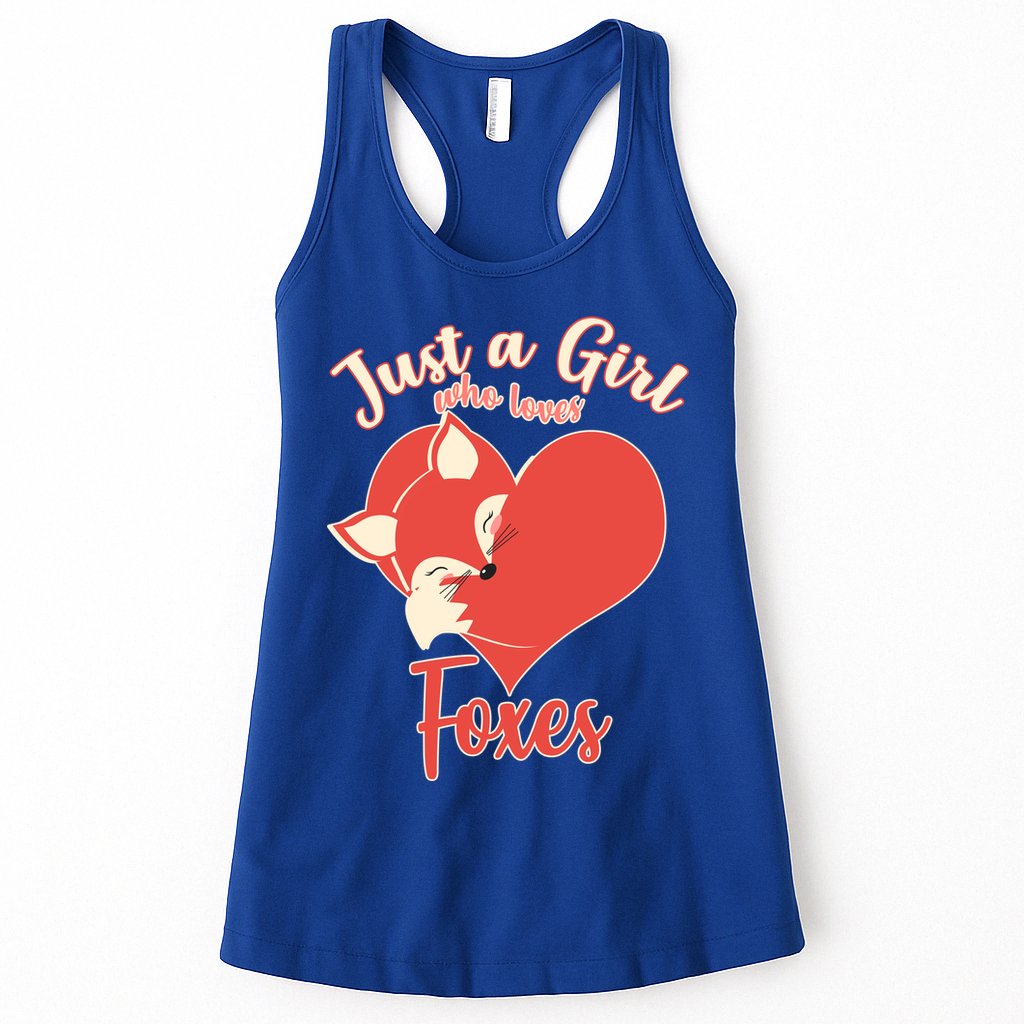 Just A Girl Who Loves Foxes Womens Tank Top