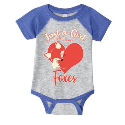 Just A Girl Who Loves Foxes Infant Baby Jersey Bodysuit