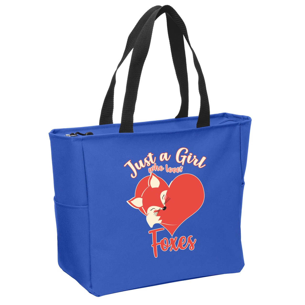 Just A Girl Who Loves Foxes Zip Tote Bag