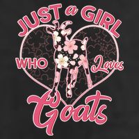Just A Girl Who Loves Goats 7 Panel Mesh Trucker Snapback Hat