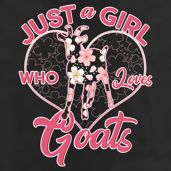 Just A Girl Who Loves Goats 7 Panel Mesh Trucker Snapback Hat