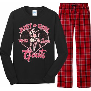 Just A Girl Who Loves Goats Long Sleeve Pajama Set