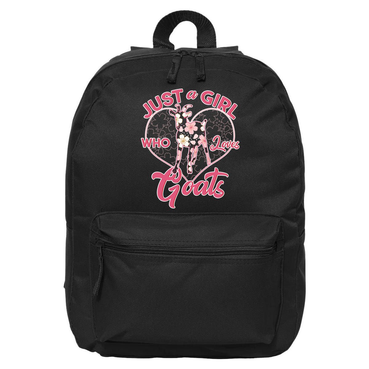 Just A Girl Who Loves Goats 16 in Basic Backpack