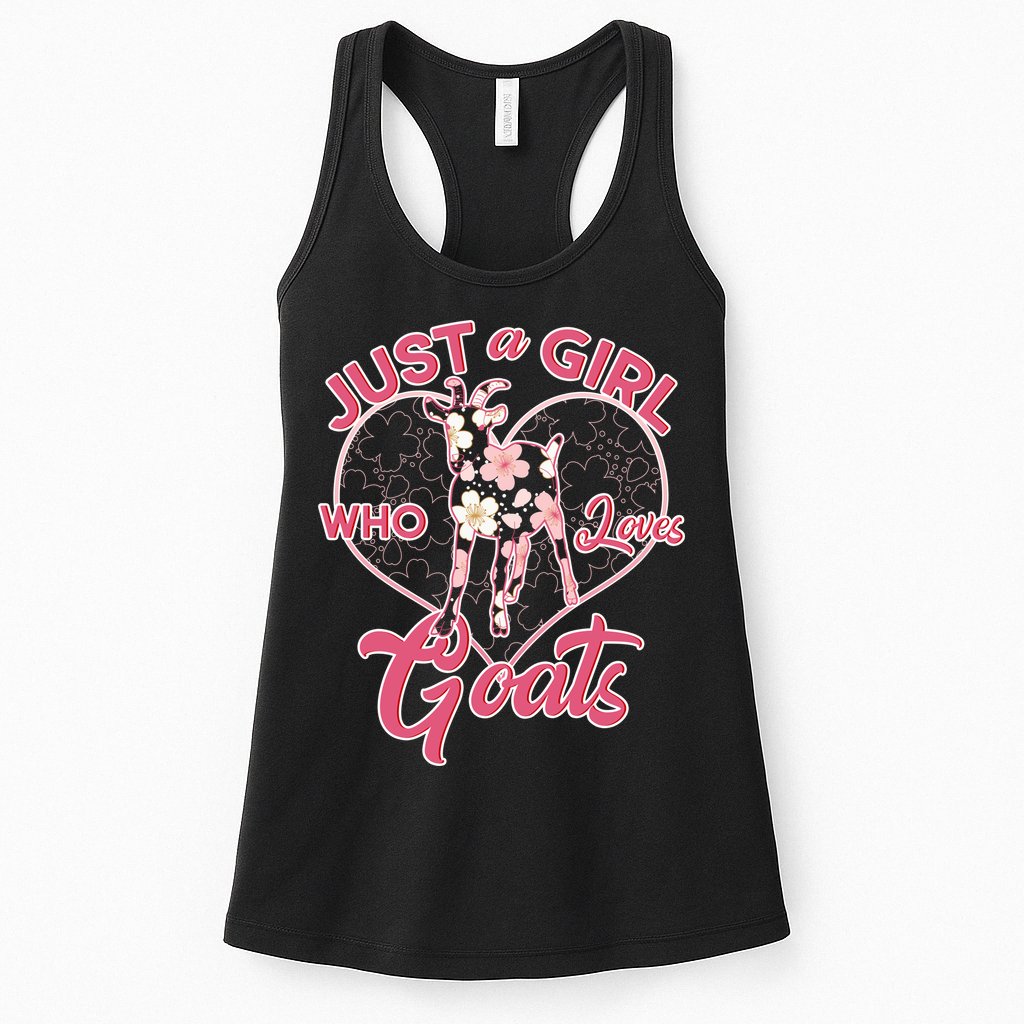 Just A Girl Who Loves Goats Womens Tank Top
