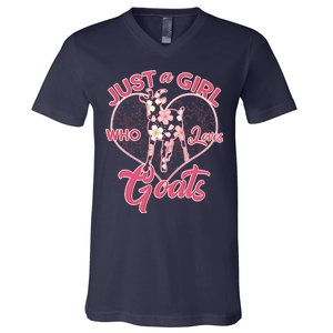 Just A Girl Who Loves Goats V-Neck T-Shirt