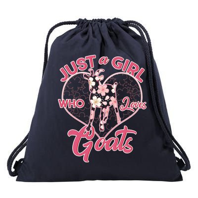 Just A Girl Who Loves Goats Drawstring Bag