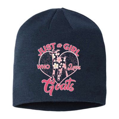 Just A Girl Who Loves Goats Sustainable Beanie