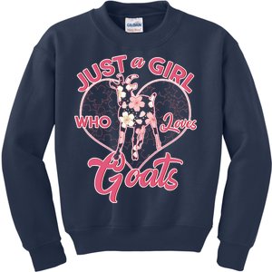 Just A Girl Who Loves Goats Kids Sweatshirt