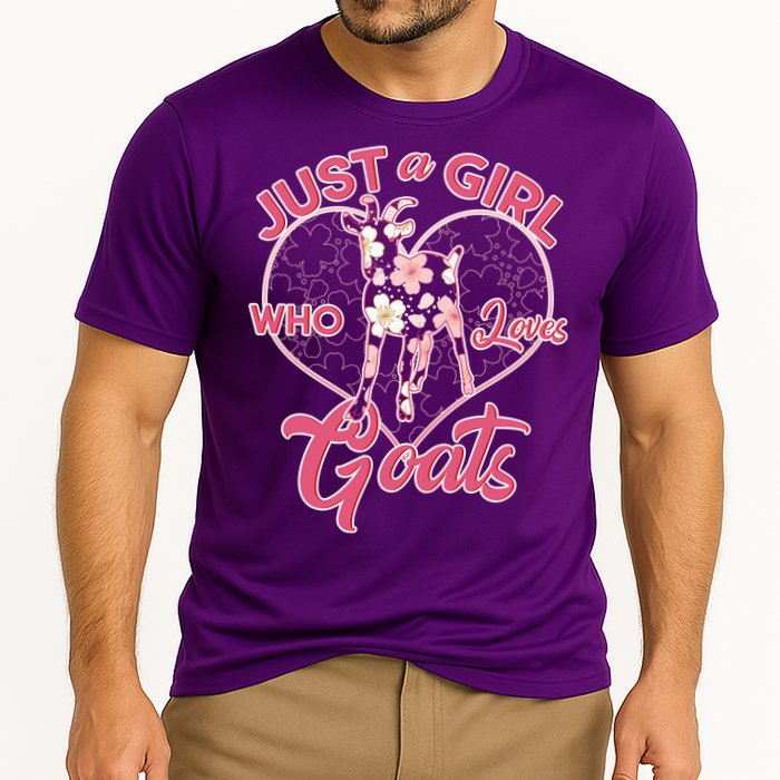 Just A Girl Who Loves Goats Cooling Performance Crew T-Shirt