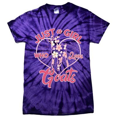 Just A Girl Who Loves Goats Tie-Dye T-Shirt