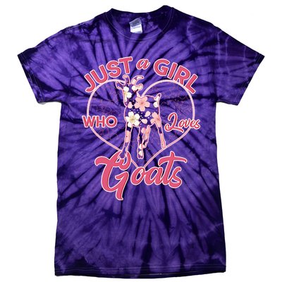 Just A Girl Who Loves Goats Tie-Dye T-Shirt