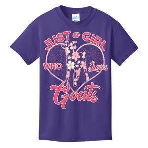 Just A Girl Who Loves Goats Kids T-Shirt