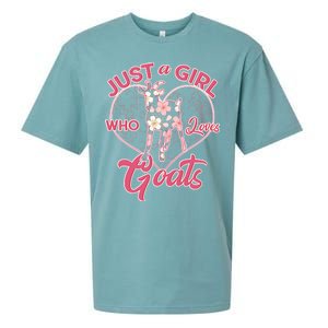 Just A Girl Who Loves Goats Sueded Cloud Jersey T-Shirt