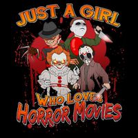 Just A Girl Who Loves Horror Movies Button