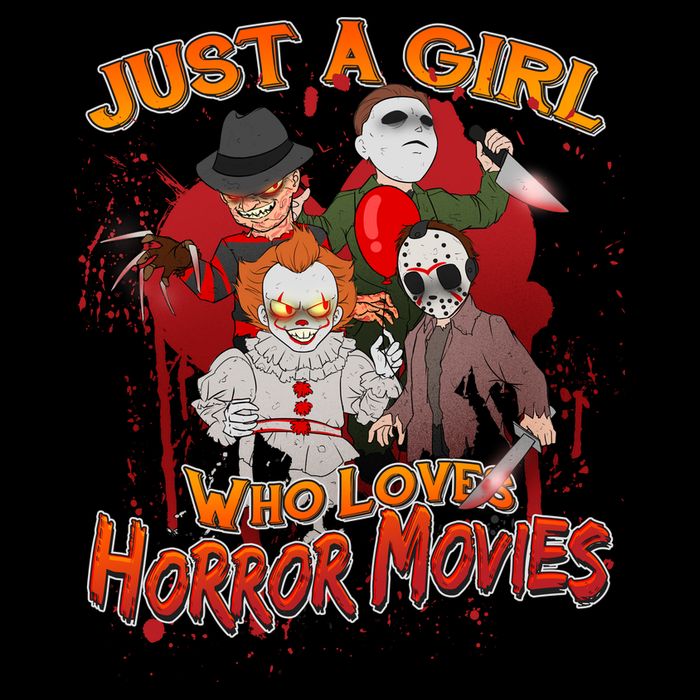Just A Girl Who Loves Horror Movies Button
