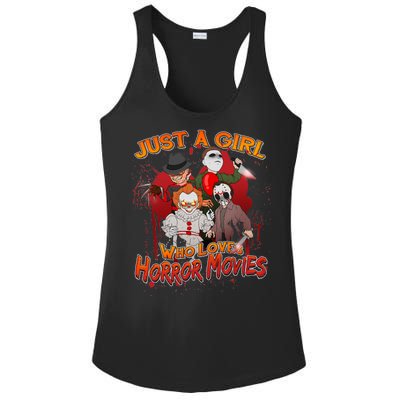 Just A Girl Who Loves Horror Movies Ladies PosiCharge Competitor Racerback Tank