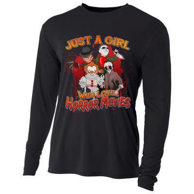 Just A Girl Who Loves Horror Movies Cooling Performance Long Sleeve Crew