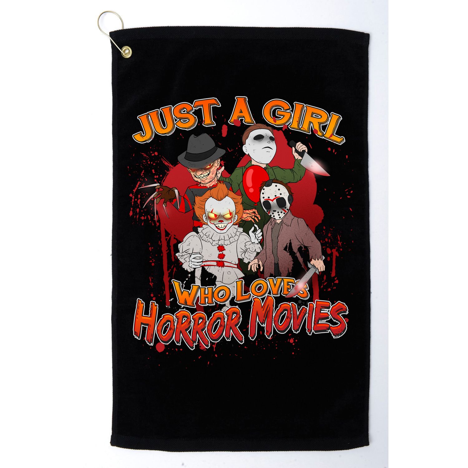 Just A Girl Who Loves Horror Movies Golf Towel