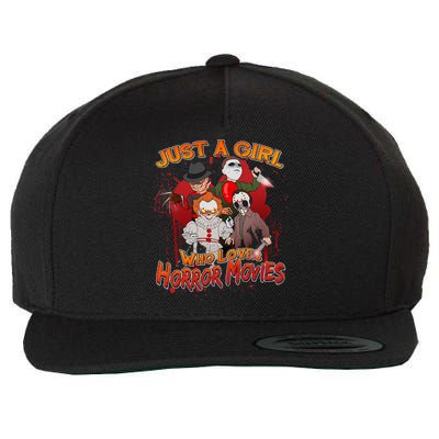 Just A Girl Who Loves Horror Movies Wool Snapback Cap