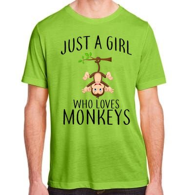 Just A Girl Who Loves Monkeys Adult ChromaSoft Performance T-Shirt