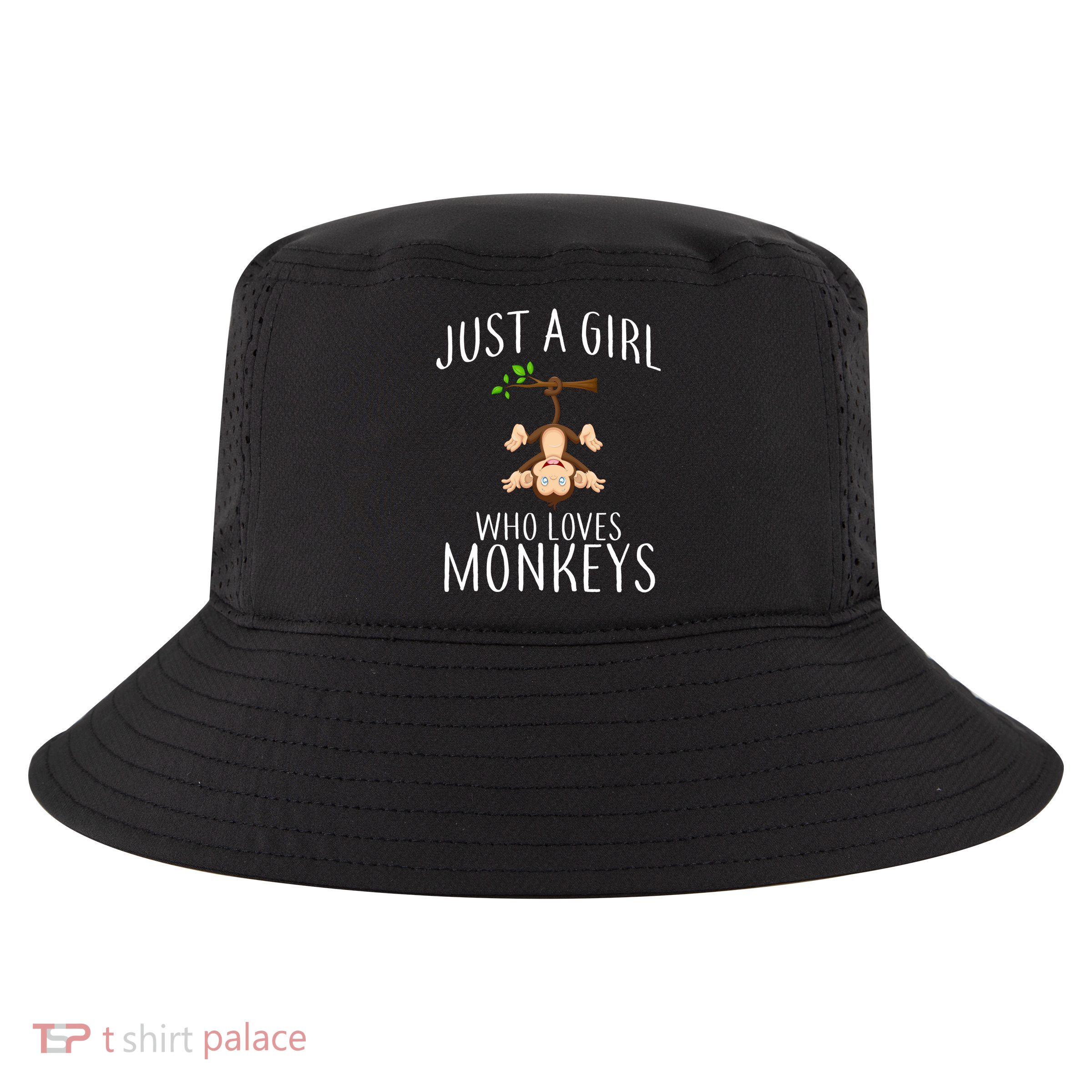 Just A Girl Who Loves Monkeys Cool Comfort Performance Bucket Hat