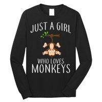 Just A Girl Who Loves Monkeys Long Sleeve Shirt